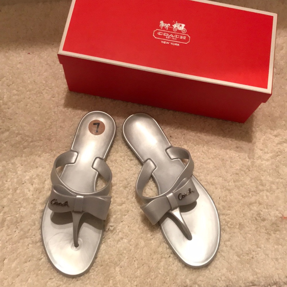 NWT Coach Pretty Bow Jelly Sandals